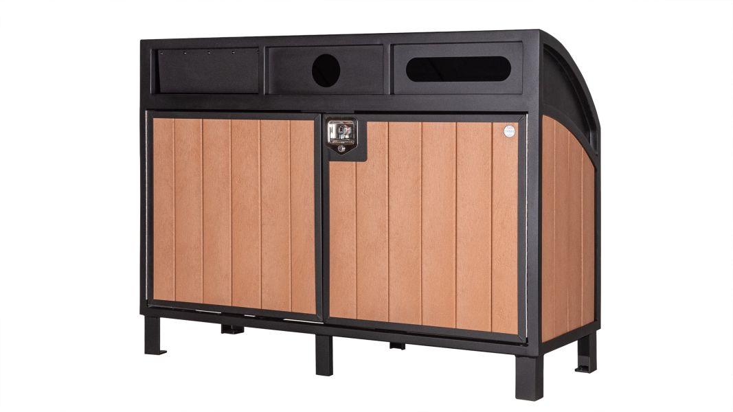Modena Curved Top Triple Recycling Station